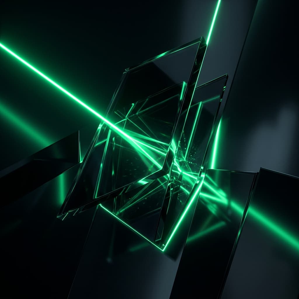 Abstract Glass Footer